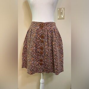 Elevenses By Anthropologie Confetti Speckled Velvet A-line Mini Skirt Size 2.